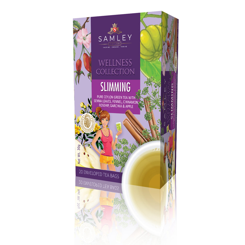 Teacord Slimming Wellness Tea Blend – Ceylon green tea with fennel, senna, cinnamon, garcinia, and apple